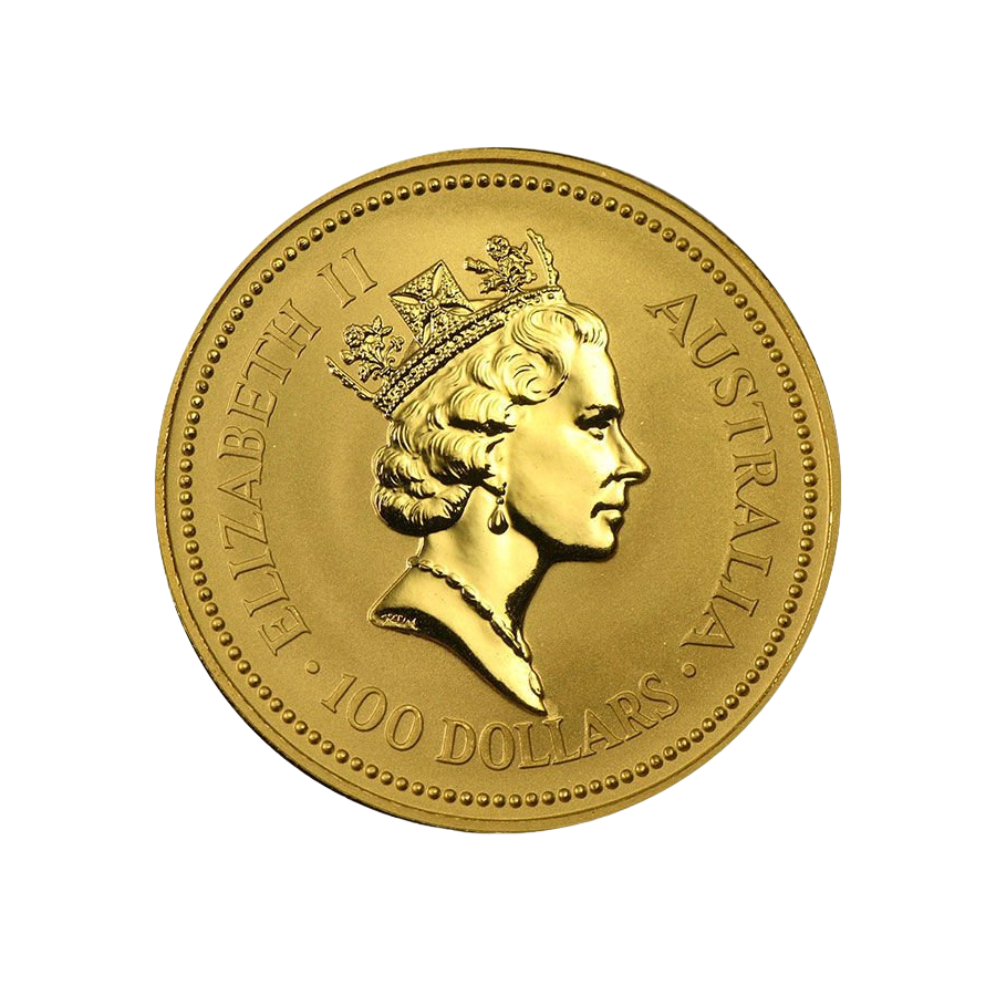 gold coin nugget from Perth 1 ounce obverse