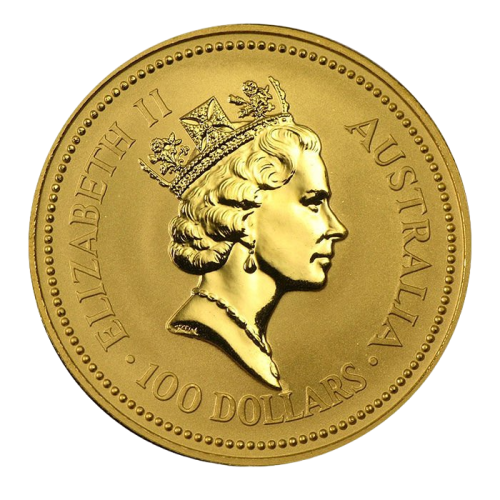 gold coin nugget from Perth 1 ounce obverse