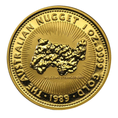 gold coin nugget from Perth 1 ounce reverse