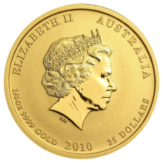 2010 Year of the Tiger Gold Coin, 14 ounces, Reverse 2