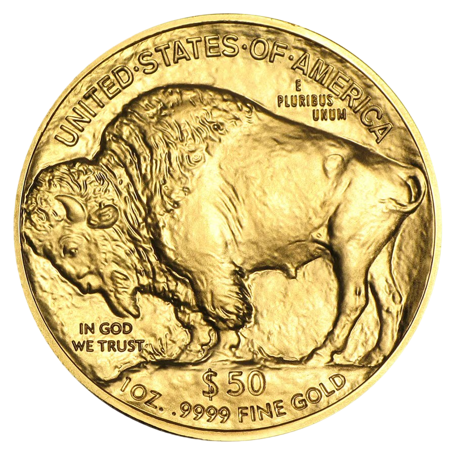 gold coin American bison 1 ounce current year obverse