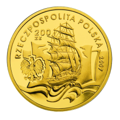 gold coin 200 PLN Joseph Conrad 1857-1924 2007 reverse 2