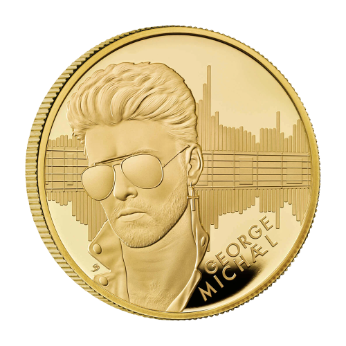 George Michael "Legend of Music" Gold Coin, 1 Ounce, Proof, Reverse