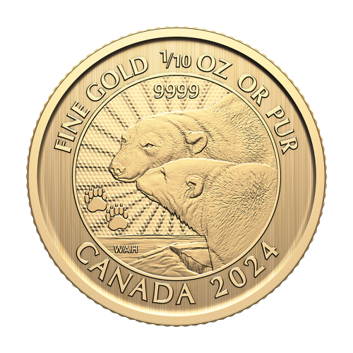 Gold Coin: Polar Bear 2024, 110 Ounces, Reverse Side