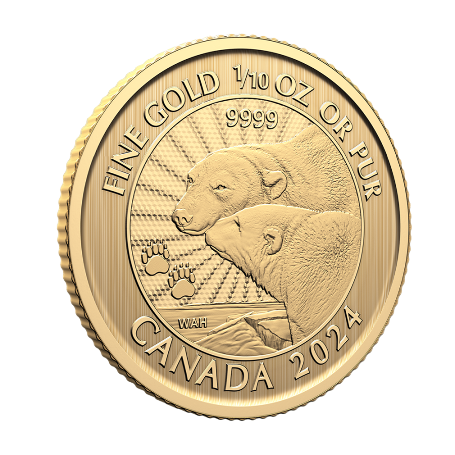 Gold Coin - Polar Bear - 2024 - 110 Ounces - Reverse 2