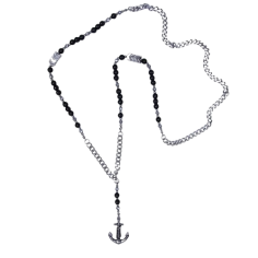 Steel men's anchor necklace - 24-hour shipping!