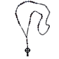 men's stainless steel necklace with cross