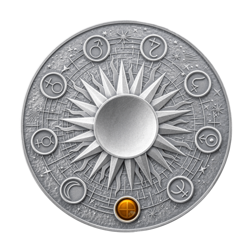 silver coin planet earth 2 ounces obverse