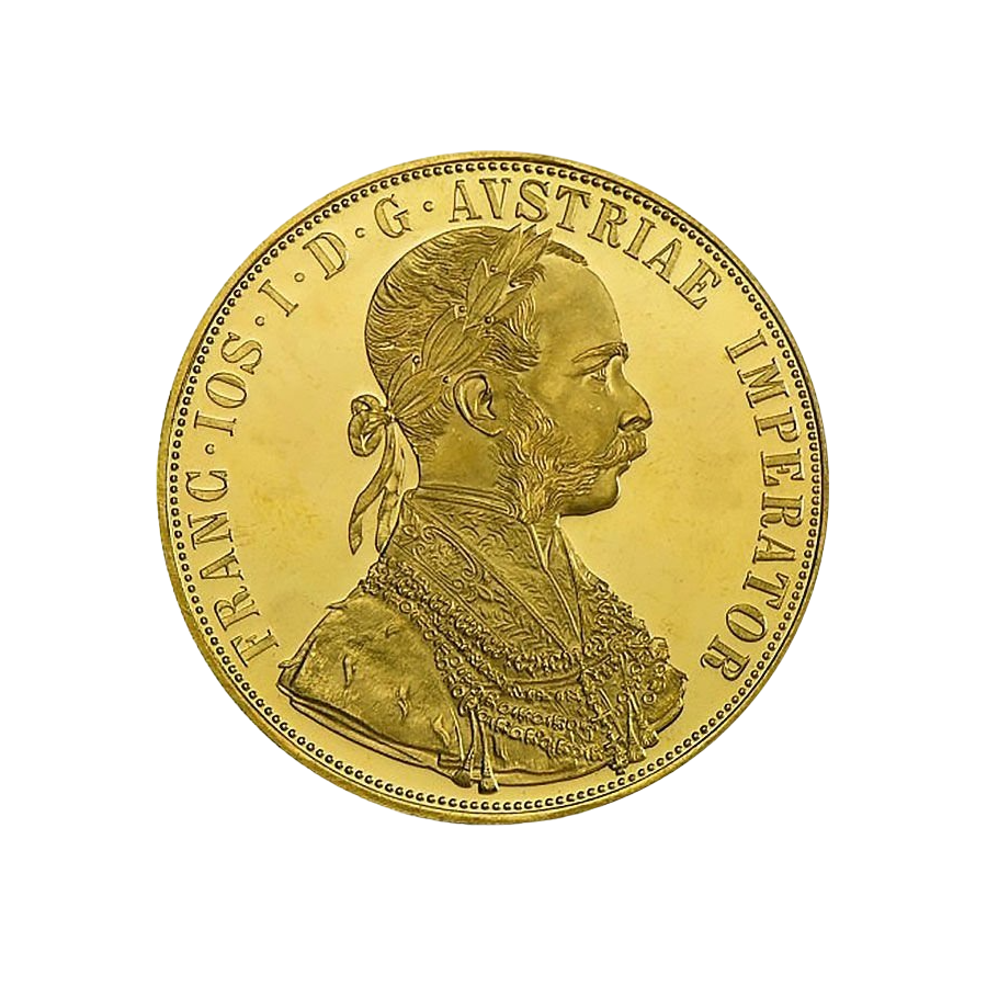 gold coins, gold coin, 4 Austrian ducats, quadruple, obverse