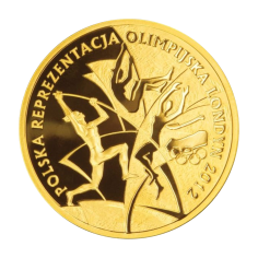 gold coin 200 PLN Polish Olympic team London 2012 reverse