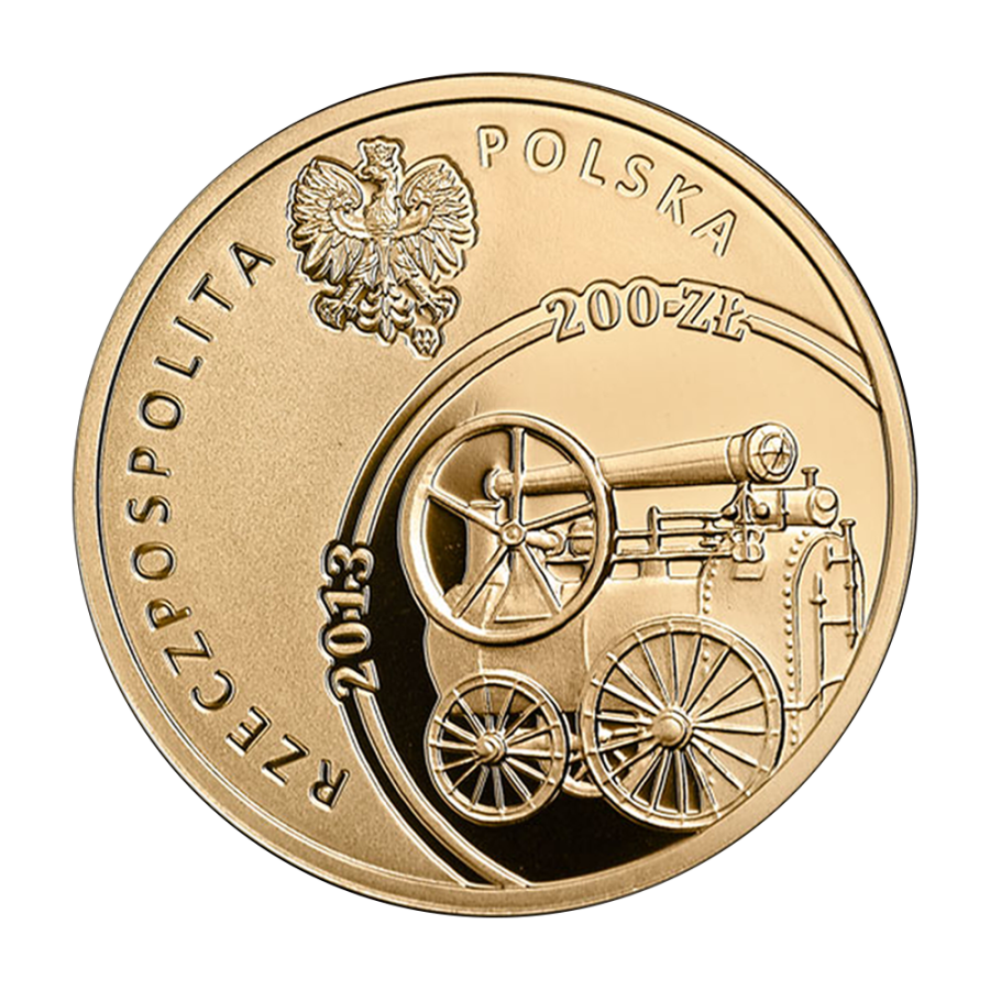 gold coin 200 PLN 200th anniversary of the birth of Hipolit Cegielski 2013 obverse