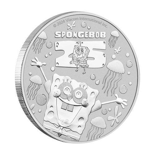 Srebrna moneta SpongeBob 1 uncja - wysyłka 24 h! -  | Mennica Skarbowa S.A.
