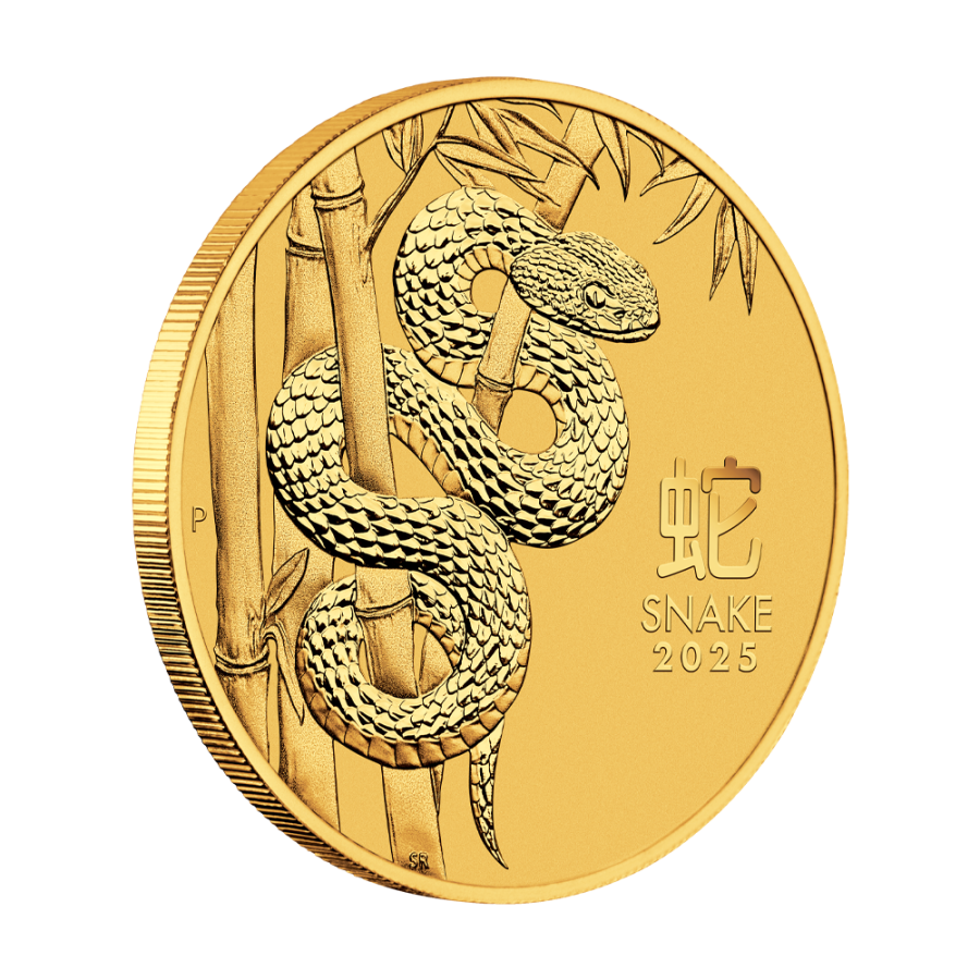 2025 Year of the Snake 14-ounce Gold Coin – Reverse 2