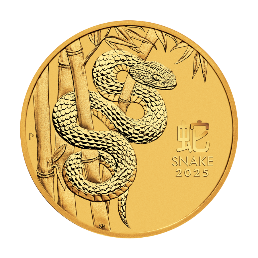 2025 Year of the Snake 14-Ounce Gold Coin – Reverse 1