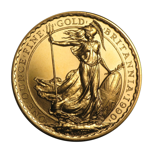 1-ounce Britannia gold coin, 916 fineness, reverse side