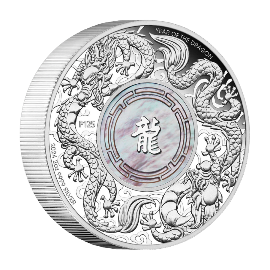 silver coin double dragon mother of pearl 2024 2 ounces reverse (2)
