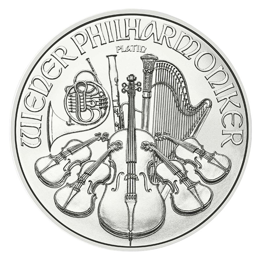 platinum coin Vienna Philharmonic 1 ounce obverse