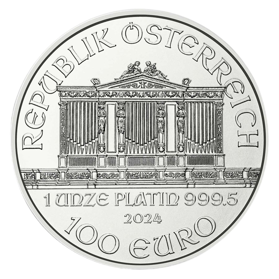 platinum coin Vienna Philharmonic 1 ounce obverse