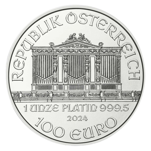 platinum coin Vienna Philharmonic 1 ounce obverse