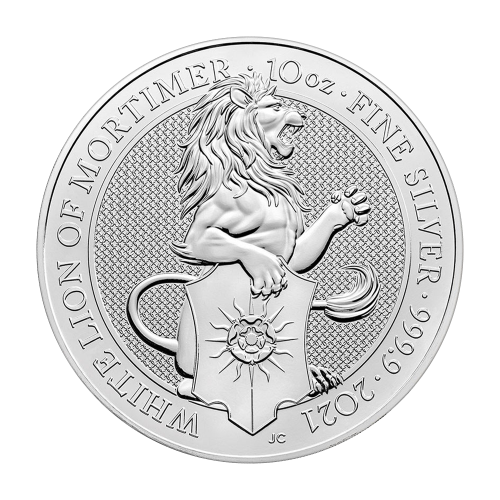 silver-coin-the-queen's-beasts-white-lion-10-ounces-reverse