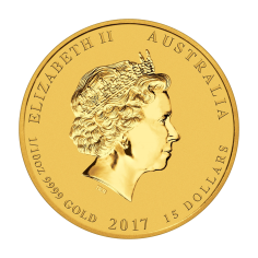 Gold Coin: Year of the Rooster 2017, 1.10 oz, Reverse 2