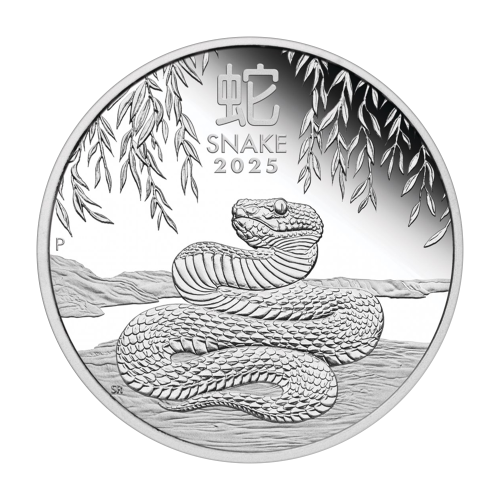 silver coin year snake 1.2 ounces reverse