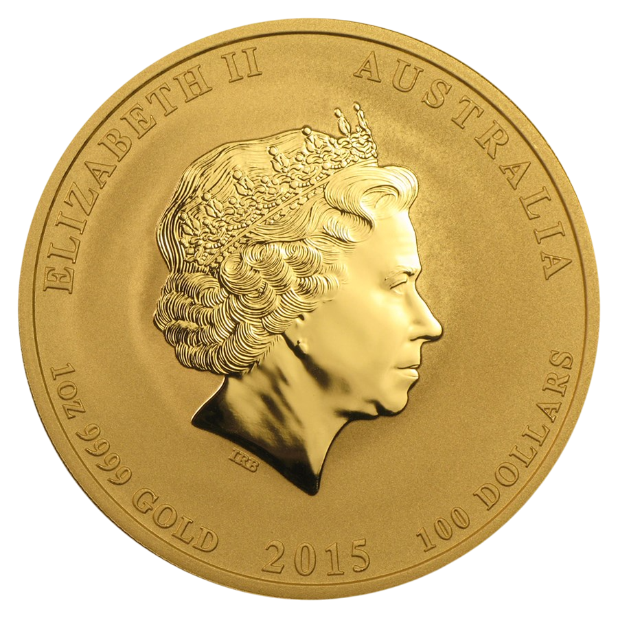 gold coin year of the goat 2015 1 ounce obverse