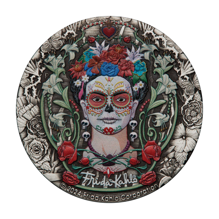 silver coin frida kahlo 2024 2 ounces reverse (2)