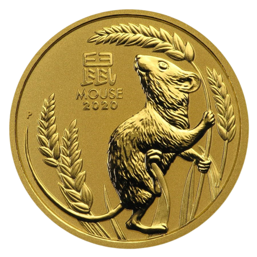 Gold Coin - Year of the Rat - 2020 - 1/2 Ounce - Reverse