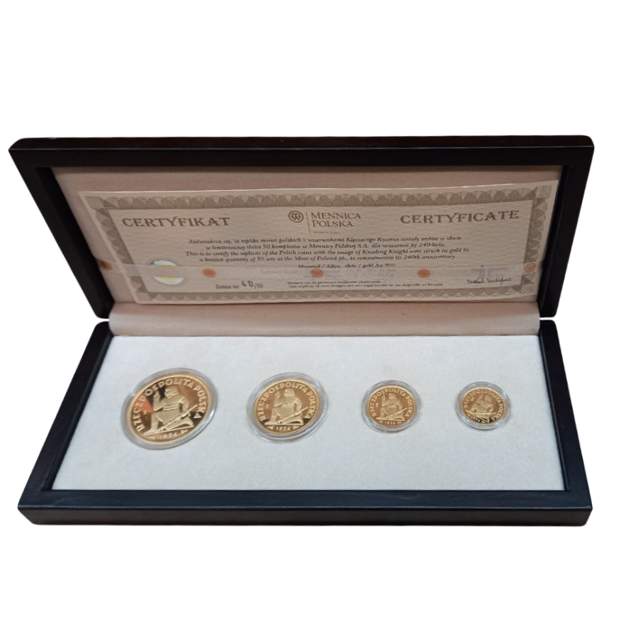 set-of-gold-coins-kneeling-knight-1924