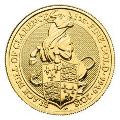 Gold Coin: The Queen's Beasts – Bull, 1 Ounce, Reverse