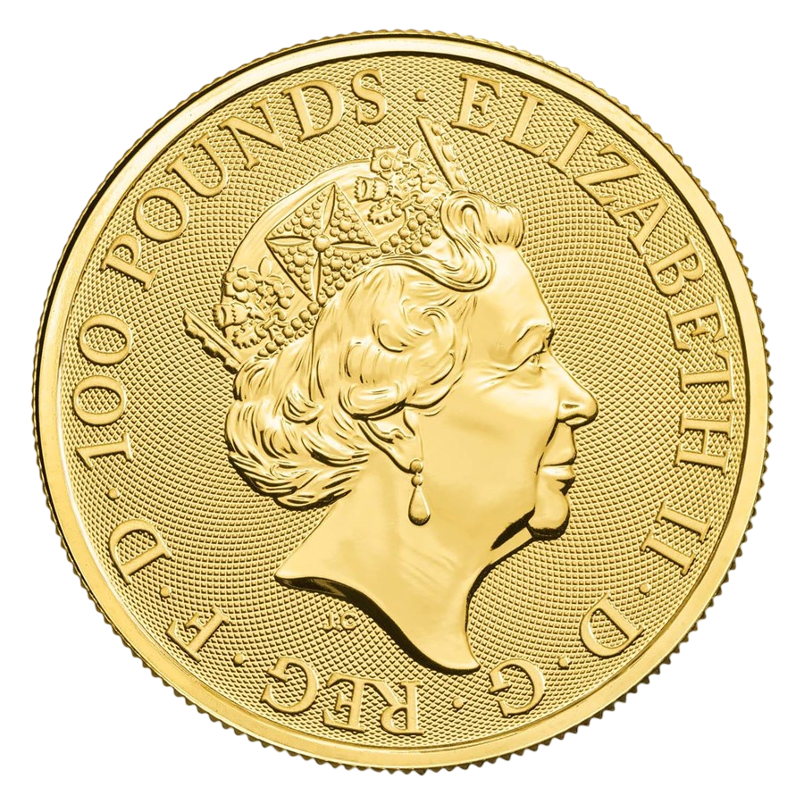 Gold Coin: The Queen's Beasts – Bull, 1 Ounce, Obverse