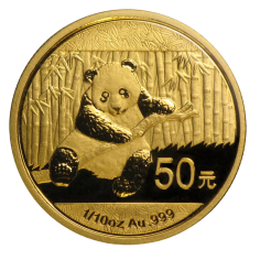 1/10-ounce Chinese Panda Gold Coin – Reverse Side