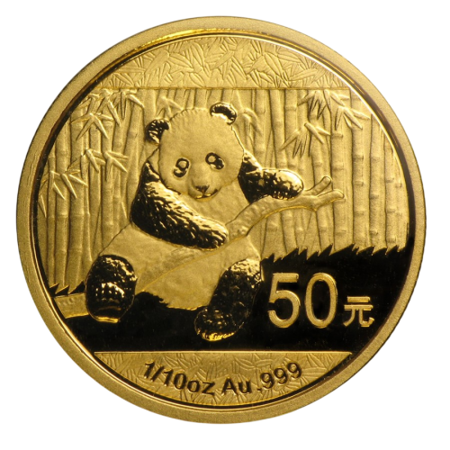 1/10-ounce Chinese Panda Gold Coin – Reverse Side