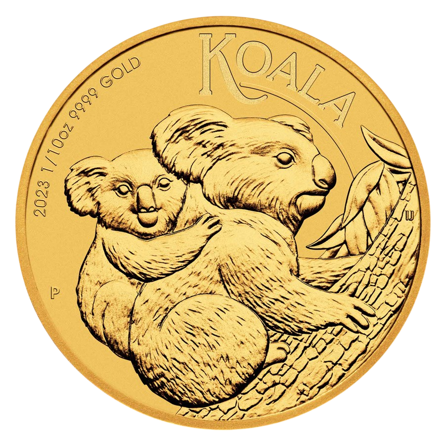 1/10-ounce Australian Koala Gold Coin – Reverse