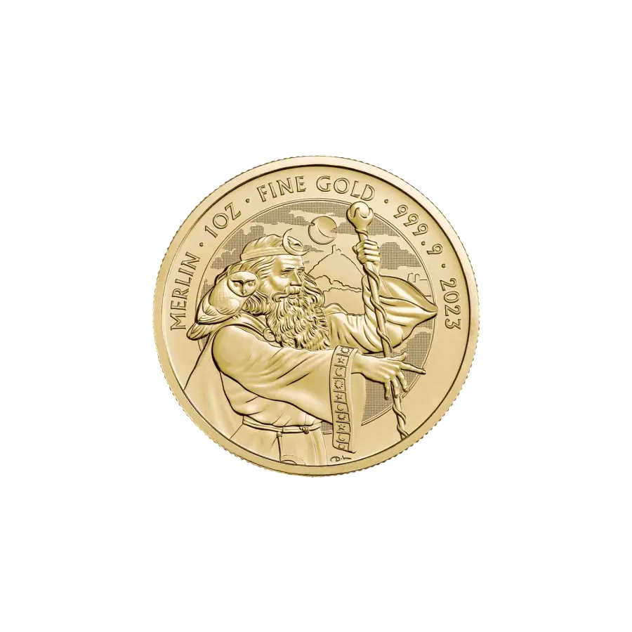 Gold Coin: Myths and Legends – Merlin – 1 Ounce – Reverse
