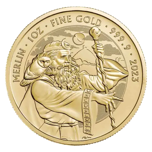 Gold Coin: Myths and Legends – Merlin – 1 Ounce – Reverse