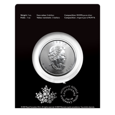 Silver Coin - Canadian Maple Leaf - Happy Birthday - 1 oz - 2 2