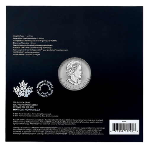 Silver Coin - Canadian Maple Leaf - Happy Birthday - 1 oz - 5