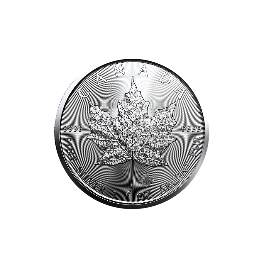Silver Coin - Canadian Maple Leaf - Happy Birthday - 1 Ounce - 7