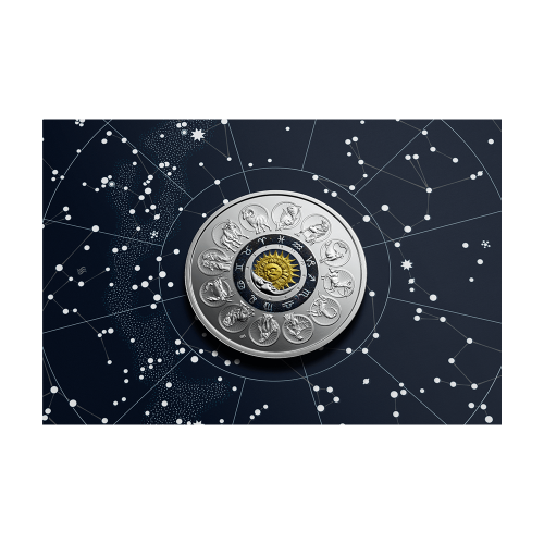 Silver Coin: Zodiac Signs 2024, 2 Ounces, Packaging (1)