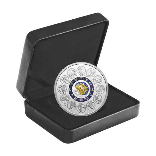 Silver Coin: Zodiac Signs 2024, 2 Ounces, Packaging (2)