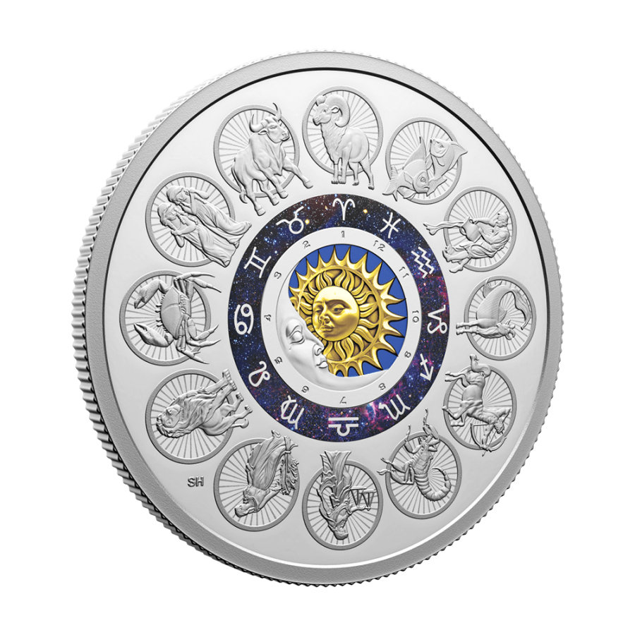 Silver Coin: Zodiac Signs 2024, 2 Ounces, Reverse (2)