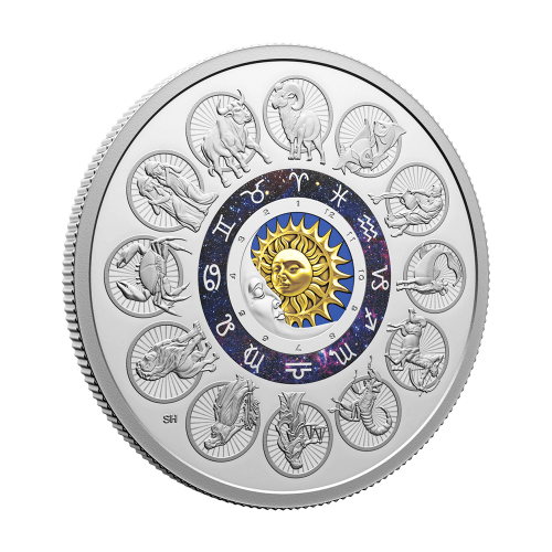 Silver Coin: Zodiac Signs 2024, 2 Ounces, Reverse (2)