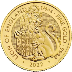Gold Coin: Tudor Beasts, Lion of England, 1.4 Ounces, Reverse