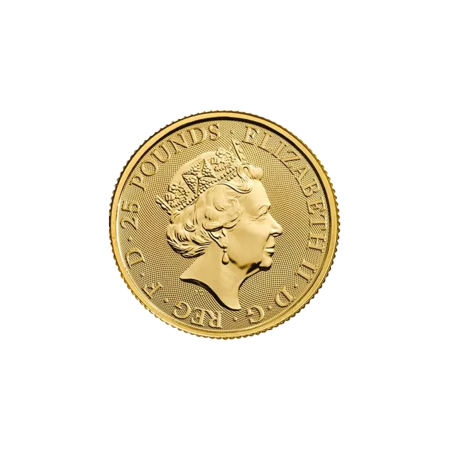 Gold Coin: Tudor Beasts, Lion of England, 1.4 Ounces, Obverse