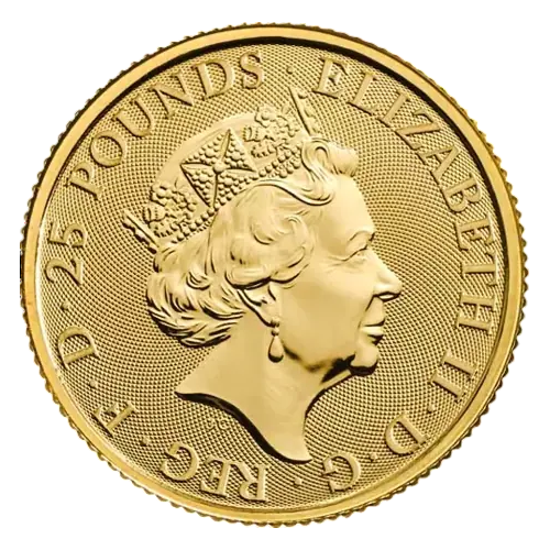 Gold Coin: Tudor Beasts, Lion of England, 1.4 Ounces, Obverse