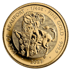 Gold Coin: Tudor Beasts, Yale Beauforts, 1.4 Ounces, Reverse