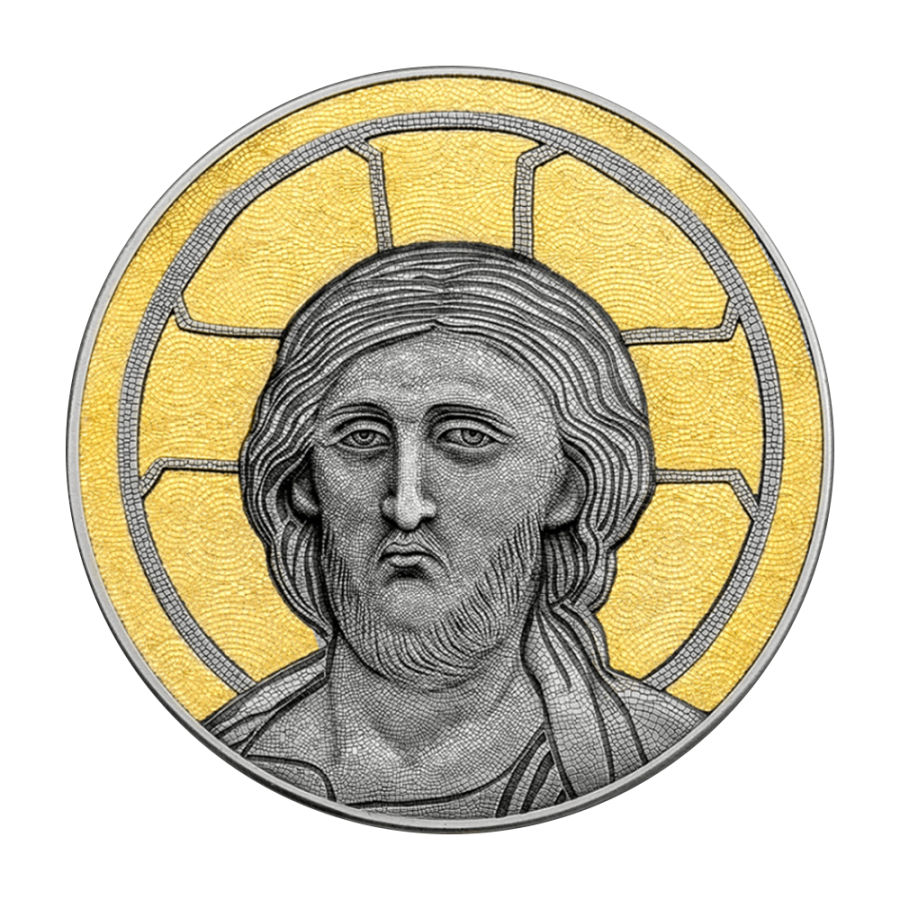 silver coin pantocrator reverse