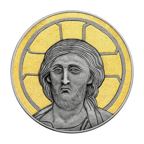 silver coin pantocrator reverse